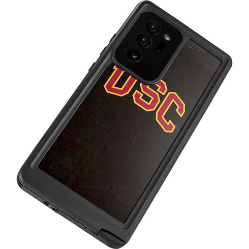 University of Southern California USC Logo Black Distressed Galaxy Note20 Ultra 5G Waterproof Case
