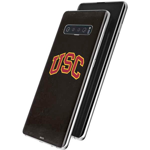 University of Southern California USC Logo Black Distressed Galaxy S10 Plus Skin