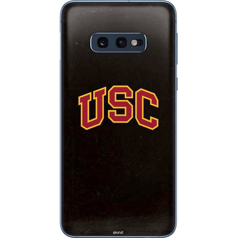 University of Southern California USC Logo Black Distressed Galaxy S10e Skin