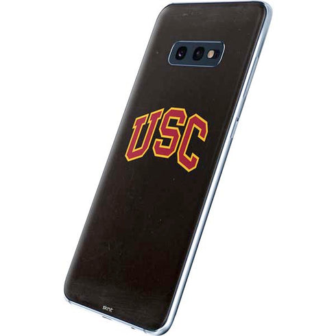 University of Southern California USC Logo Black Distressed Galaxy S10e Skin