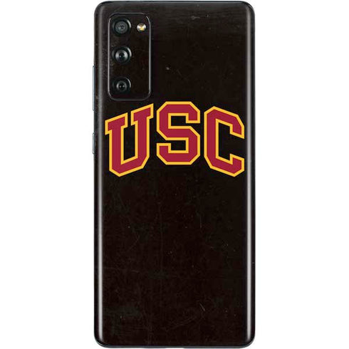 University of Southern California USC Logo Black Distressed Galaxy S20 Fan Edition Skin