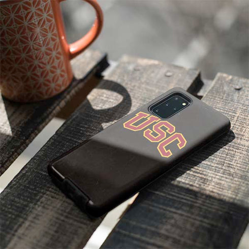 University of Southern California USC Logo Black Distressed Galaxy S20 Plus Pro Case