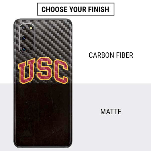 University of Southern California USC Logo Black Distressed Galaxy S20 Skin