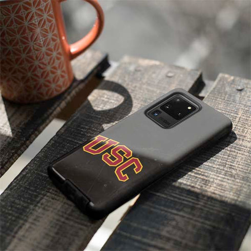 University of Southern California USC Logo Black Distressed Galaxy S20 Ultra 5G Pro Case