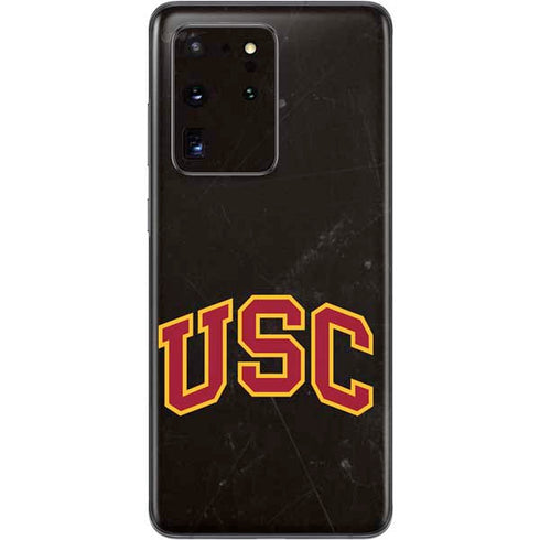 University of Southern California USC Logo Black Distressed Galaxy S20 Ultra 5G Skin