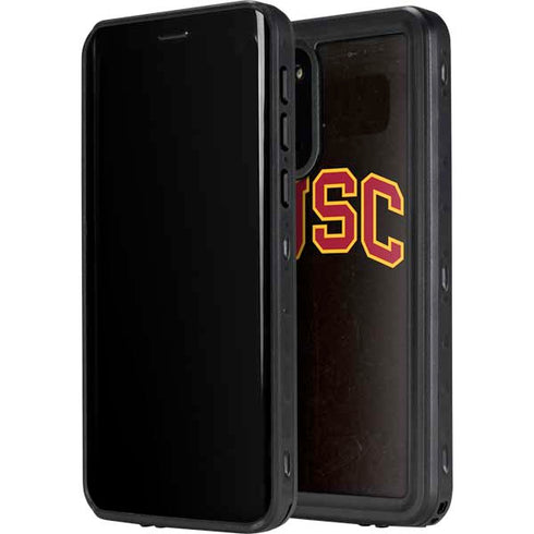 University of Southern California USC Logo Black Distressed Galaxy S20 Waterproof Case