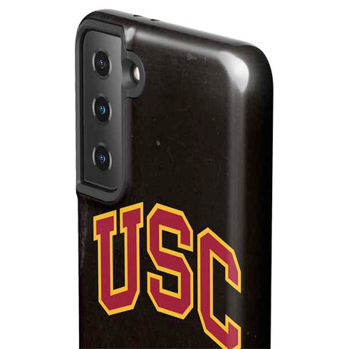 University of Southern California USC Logo Black Distressed Galaxy S21 Plus 5G Pro Case