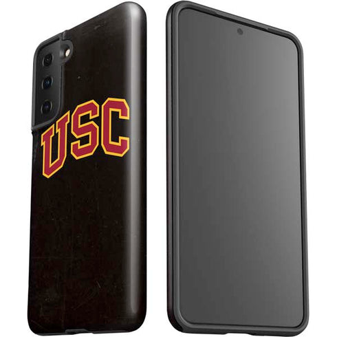 University of Southern California USC Logo Black Distressed Galaxy S21 Plus 5G Pro Case