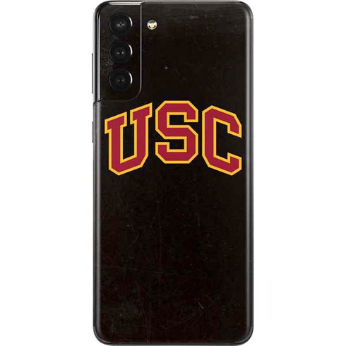 University of Southern California USC Logo Black Distressed Galaxy S21 Plus 5G Skin