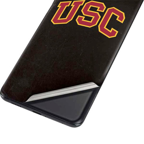 University of Southern California USC Logo Black Distressed Galaxy S21 Plus 5G Skin