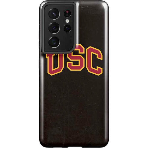 University of Southern California USC Logo Black Distressed Galaxy S21 Ultra 5G Pro Case