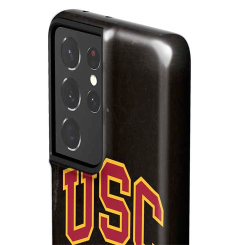 University of Southern California USC Logo Black Distressed Galaxy S21 Ultra 5G Pro Case