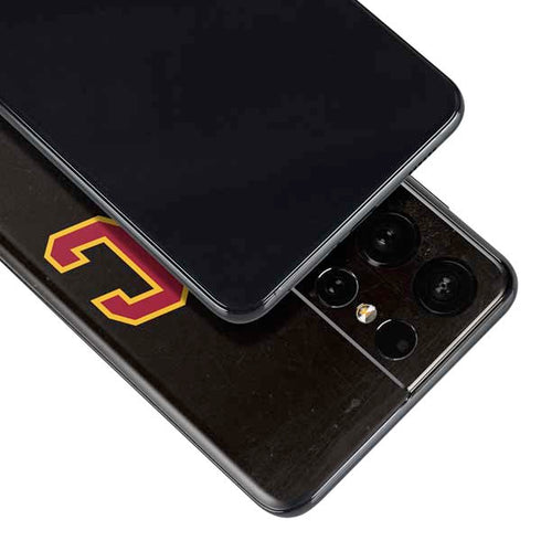 University of Southern California USC Logo Black Distressed Galaxy S21 Ultra 5G Skin