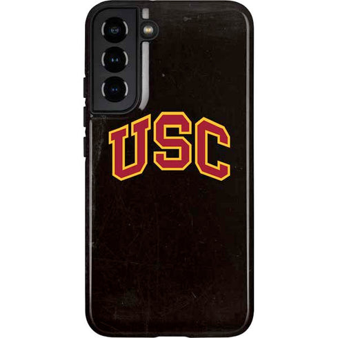 University of Southern California USC Logo Black Distressed Galaxy S22 Plus Pro Case