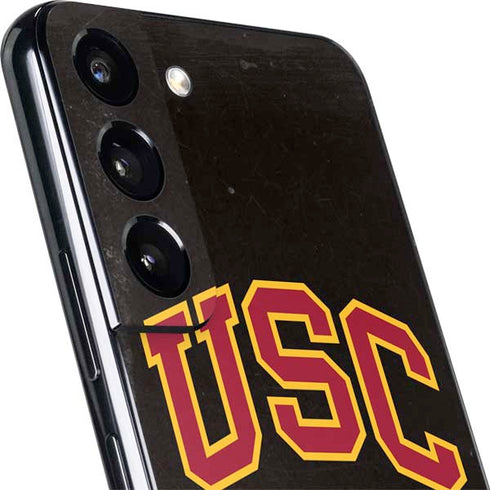 University of Southern California USC Logo Black Distressed Galaxy S22 Plus Skin