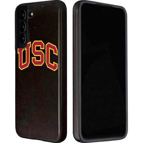 University of Southern California USC Logo Black Distressed Galaxy S22 Pro Case