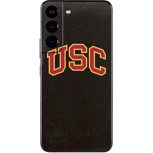 University of Southern California USC Logo Black Distressed Galaxy S22 Skin