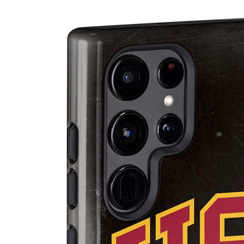 University of Southern California USC Logo Black Distressed Galaxy S22 Ultra Pro Case