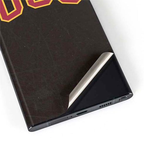 University of Southern California USC Logo Black Distressed Galaxy S22 Ultra Skin