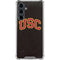 University of Southern California USC Logo Black Distressed Galaxy S23 FE Clear Case