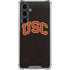 University of Southern California USC Logo Black Distressed Galaxy S23 FE Clear Case
