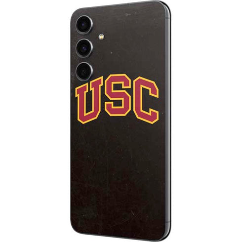 University of Southern California USC Logo Black Distressed Galaxy S23 FE Skin
