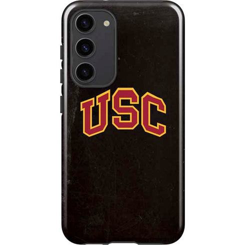 University of Southern California USC Logo Black Distressed Galaxy S23 Plus Pro Case