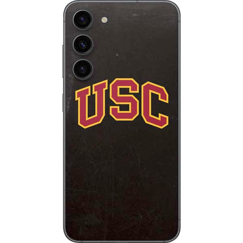 University of Southern California USC Logo Black Distressed Galaxy S23 Plus Skin