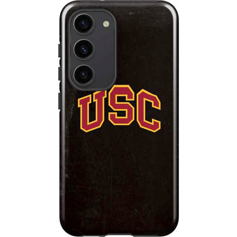 University of Southern California USC Logo Black Distressed Galaxy S23 Pro Case