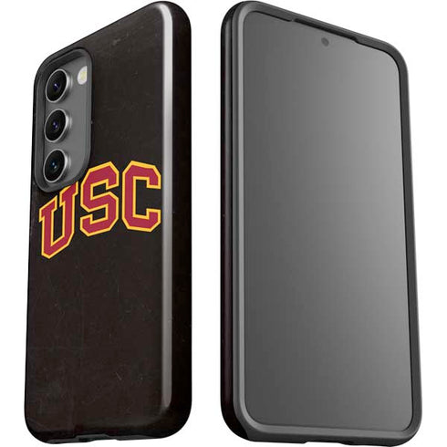 University of Southern California USC Logo Black Distressed Galaxy S23 Pro Case