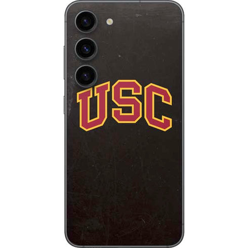 University of Southern California USC Logo Black Distressed Galaxy S23 Skin
