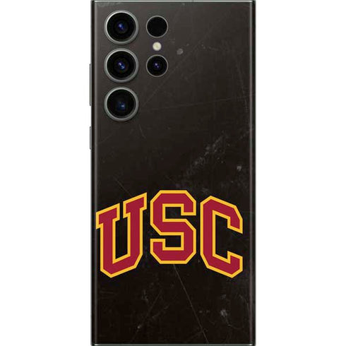 University of Southern California USC Logo Black Distressed Galaxy S23 Ultra Skin