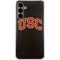 University of Southern California USC Logo Black Distressed Galaxy S24 Plus Clear Case