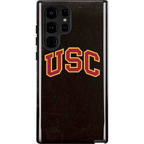University of Southern California USC Logo Black Distressed Galaxy S24 Ultra Impact Case
