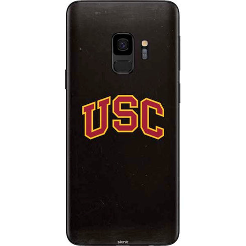 University of Southern California USC Logo Black Distressed Galaxy S9 Skin