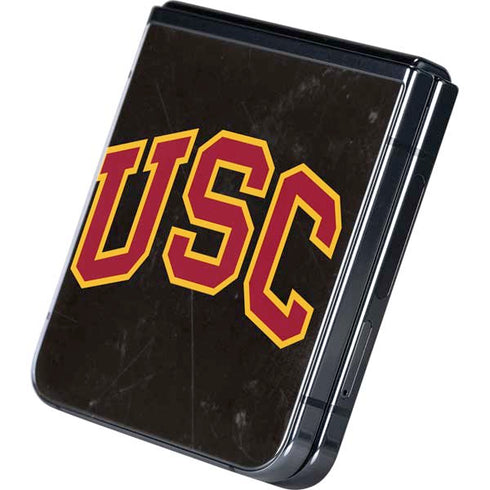 University of Southern California USC Logo Black Distressed Galaxy Z Flip5 5G Skin