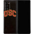 University of Southern California USC Logo Black Distressed Galaxy Z Fold2 5G Skin