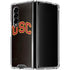 University of Southern California USC Logo Black Distressed Galaxy Z Fold4 5G Clear Case
