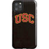 University of Southern California USC Logo Black Distressed iPhone 11 Pro Max Impact Case