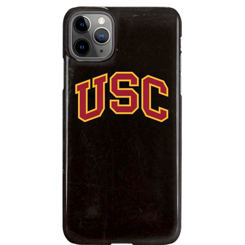 University of Southern California USC Logo Black Distressed iPhone 11 Pro Max Lite Case