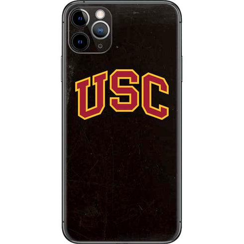 University of Southern California USC Logo Black Distressed iPhone 11 Pro Max Skin