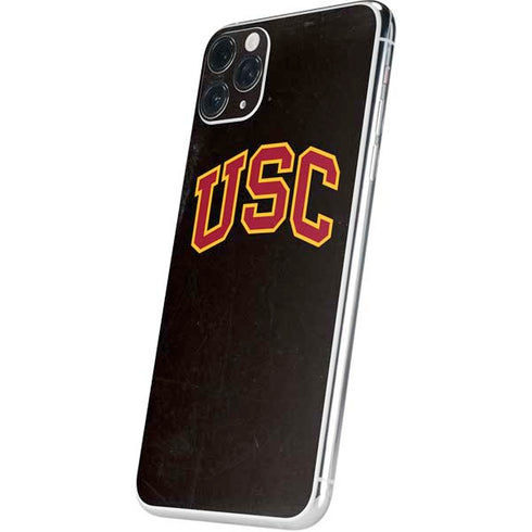 University of Southern California USC Logo Black Distressed iPhone 11 Pro Max Skin