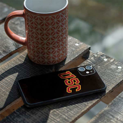 University of Southern California USC Logo Black Distressed iPhone 11 Skin