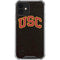 University of Southern California USC Logo Black Distressed iPhone 12 Clear Case
