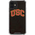 University of Southern California USC Logo Black Distressed iPhone 12 Clear Case