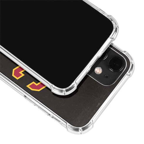 University of Southern California USC Logo Black Distressed iPhone 12 Clear Case