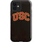 University of Southern California USC Logo Black Distressed iPhone 12 Impact Case