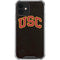 University of Southern California USC Logo Black Distressed iPhone 12 Mini Clear Case
