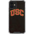 University of Southern California USC Logo Black Distressed iPhone 12 Mini Clear Case