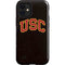 University of Southern California USC Logo Black Distressed iPhone 12 Mini Impact Case